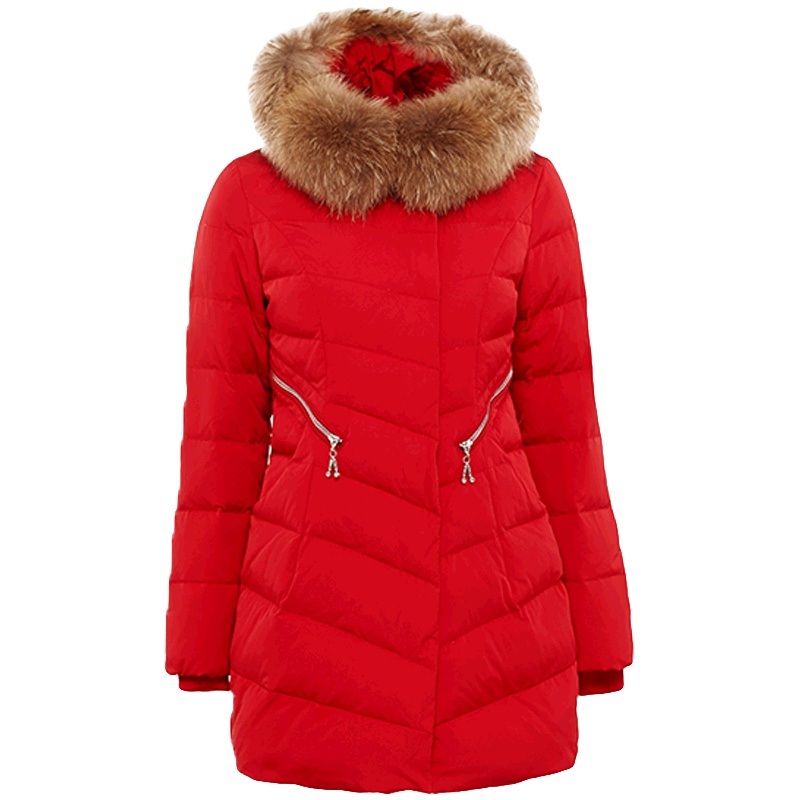 波司登羽绒服女士长款过膝冬季保暖北方加厚修身毛领外套