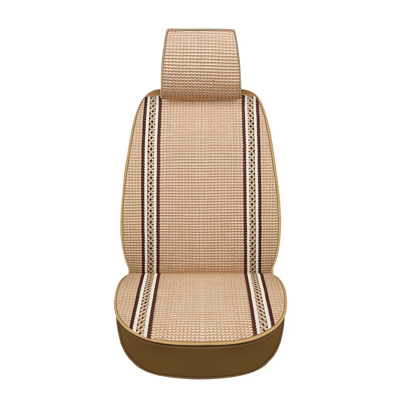 布雷什(BOLISH)五座四季通用汽车坐垫夏季凉垫全包冰丝汽车座垫ix35思域车座套汽车用品标准款温馨米