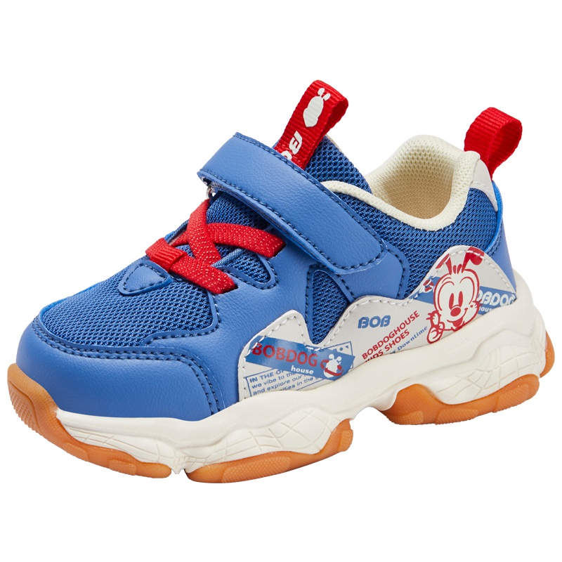 BOBDOG house 巴布豆童鞋春秋新款儿童学步鞋男童软底机能鞋女童宝宝鞋