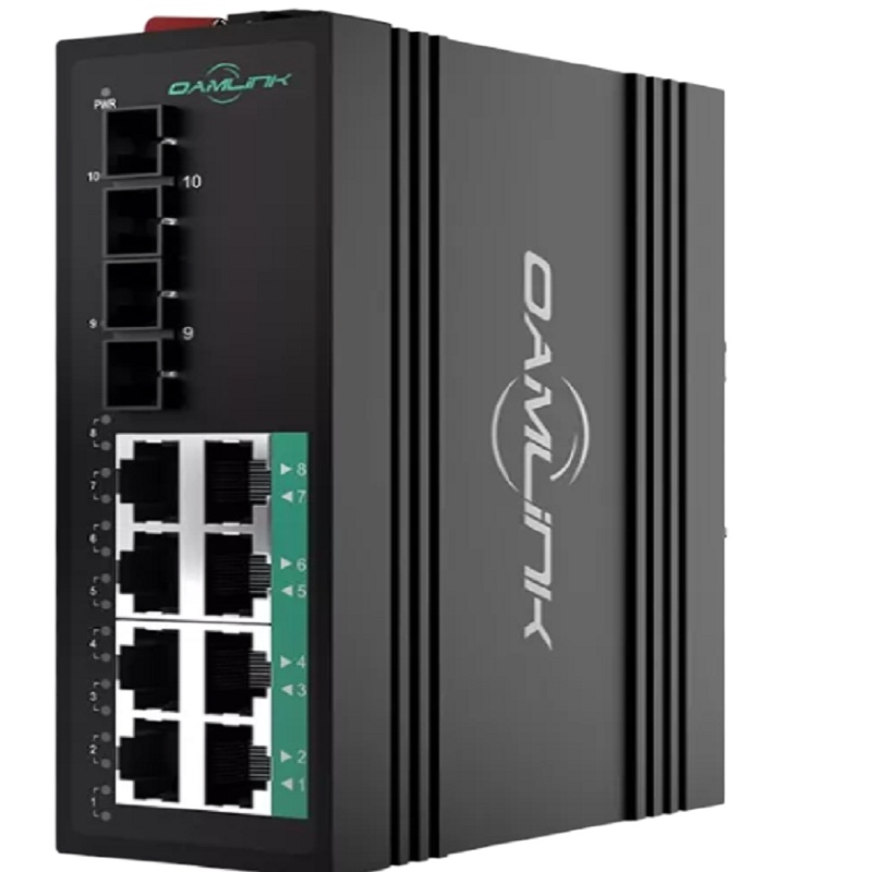 光为 OAM-6000-45-2GX8GT-SC20 工业以太网交换机 千兆2光8电单模双纤光纤收发器光电转换器