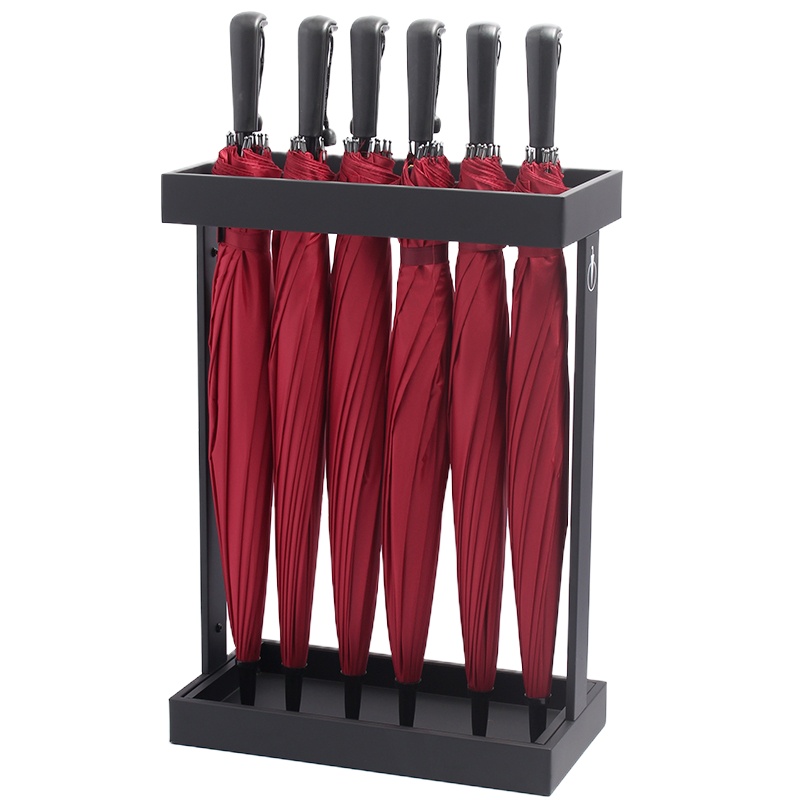 雨伞架酒店 大堂办公商用十二头落地式挂伞雨伞架子 黑色(个)