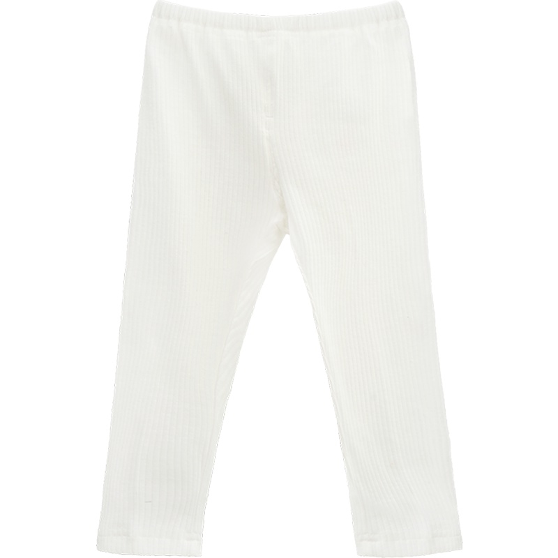 婴姿坊男女童春秋新款长裤宝宝外出可爱笑脸修身弹力休闲打底裤子