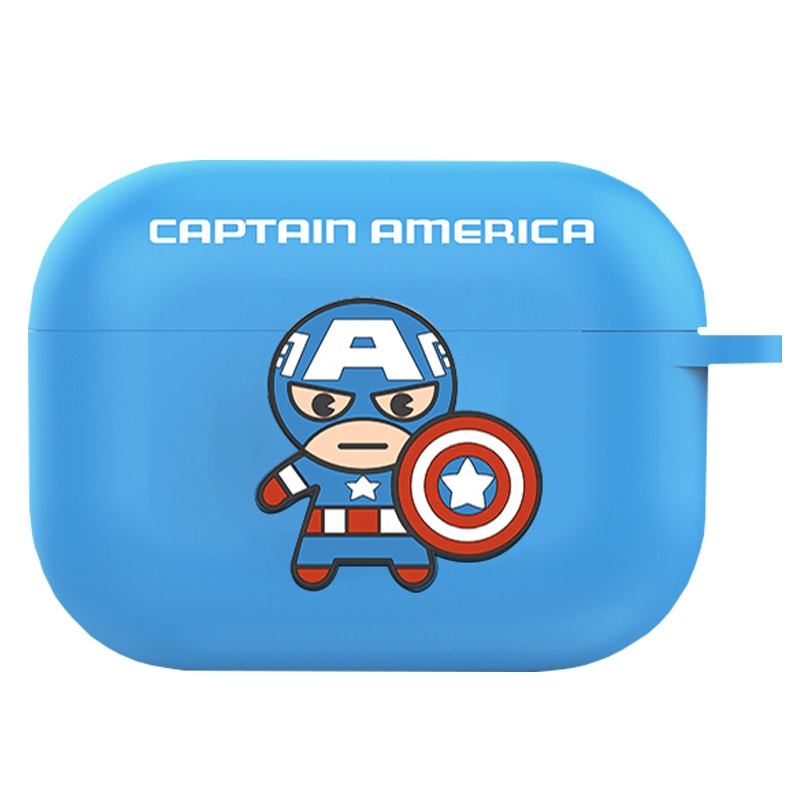 ESCASE airpods pro保护套苹果3代无线蓝牙耳机壳硅胶个性潮牌收纳盒男女款卡通动漫可爱漫威正版Q版美国队长