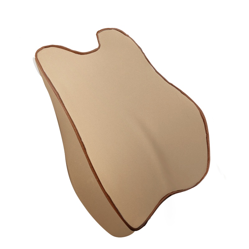 北极绒（Bejirong）3D升级汽车腰靠垫 太空记忆棉靠枕 背靠垫 车用办公用护腰枕 3D升级版米色