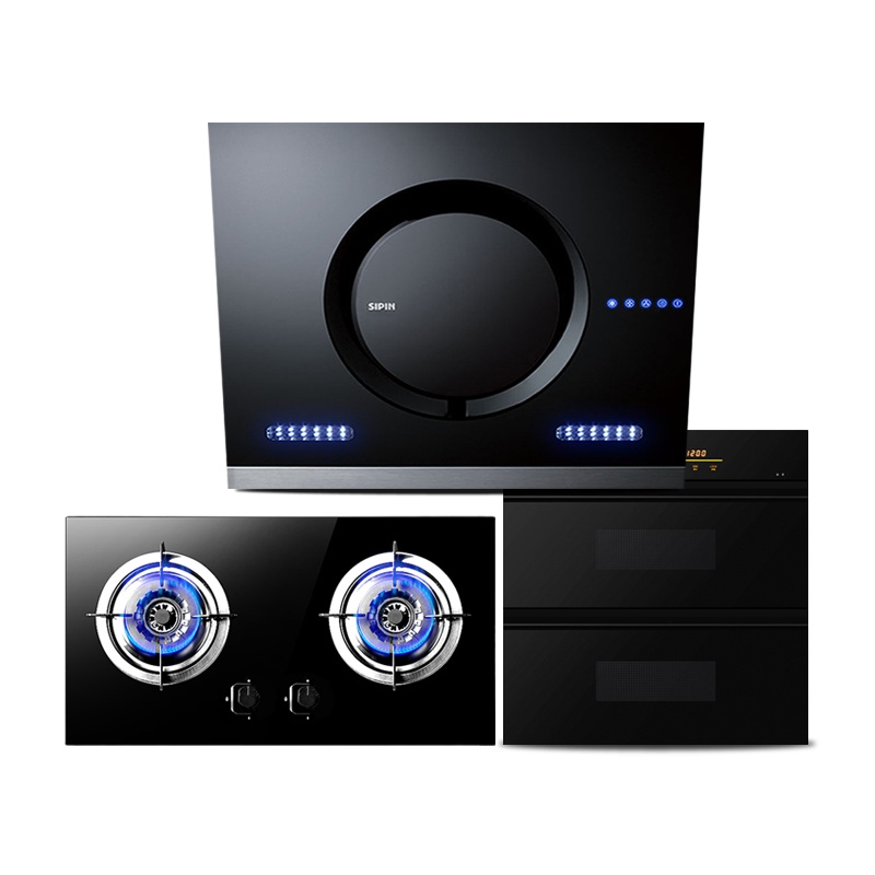 思品5500+SP66+C2E侧吸式油烟机灶具套装 抽烟机燃气灶消毒柜 吸油烟机灶具套餐 厨房电器三件套