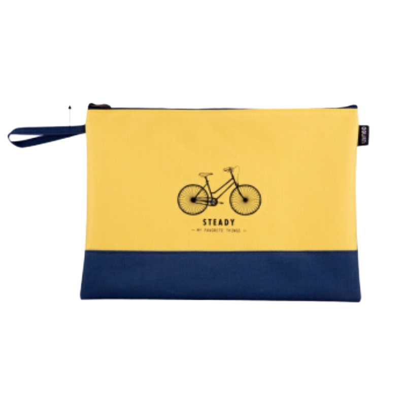 得力(deli)72385 拉链帆布文件袋 A4牛津布 文件收纳资料袋 单个装