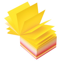 得力（deli）文具学生/办公400张彩色便签纸//留言备忘贴/记事贴 颜色随机 锦簇 21713