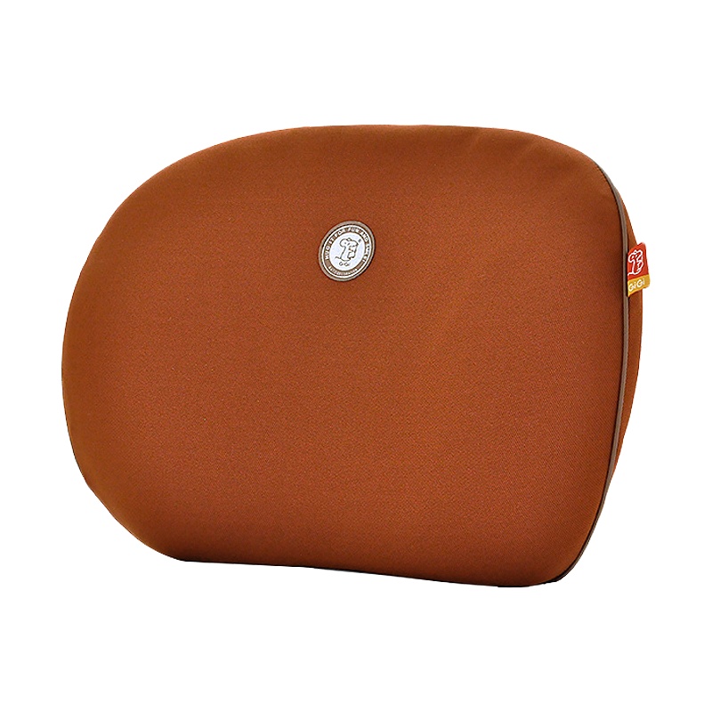 GiGi汽车腰靠 车用办公室座椅腰枕太空记忆棉车用办公用扇贝靠垫 腰靠枕G-1608咖色