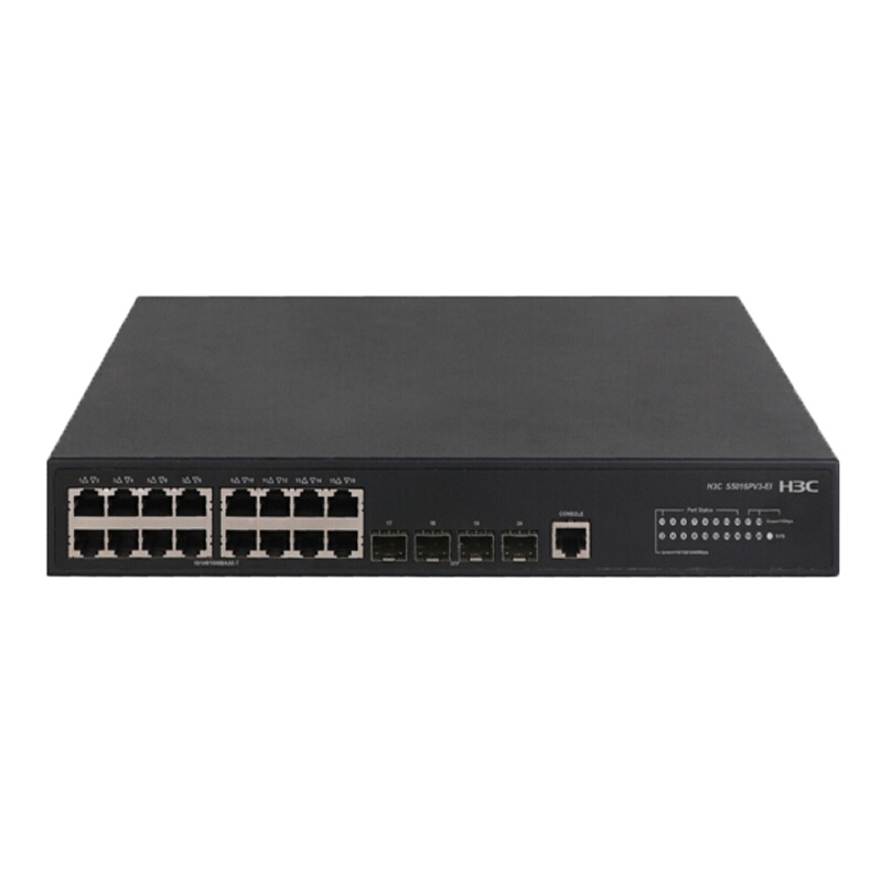 华三(H3C)S5016PV5-EI 16口 全千兆二层Web网管企业级网络交换机替代S5016PV3-EI