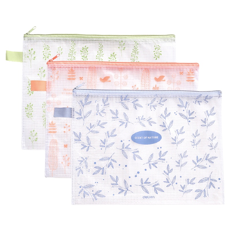 得力(deli) 96180/A5网格拉链袋(5个装 )