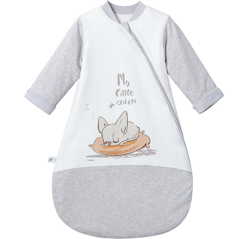 欧孕婴儿桑蚕丝一体睡袋婴儿秋冬加厚款防踢被子四季通用儿童小孩被子