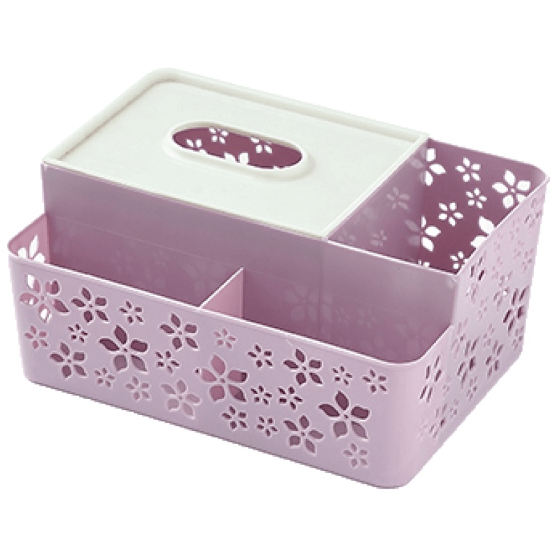 家柏饰(CORATED)多功能桌面纸巾盒创意遥控器收纳盒家用客厅茶几抽纸盒桌上置物架