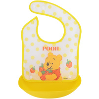 迪士尼(Disney) 婴儿可拆卸防水围兜 宝宝口水饭兜仿硅胶立体儿童吃饭围嘴