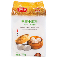 舒可曼中筋粉500g 小麦面粉包子馒头广式月饼粉原装 烘焙原料