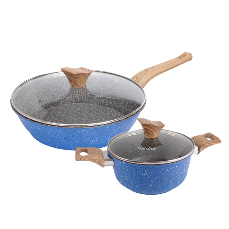 法迪欧麦饭石不粘锅二件套