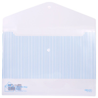 得力 A4塑料透明按扣文件袋 10只装 33377