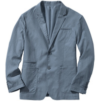 千纸鹤休闲蓝色便西男士 2019年青年时尚英伦西服外套男35102