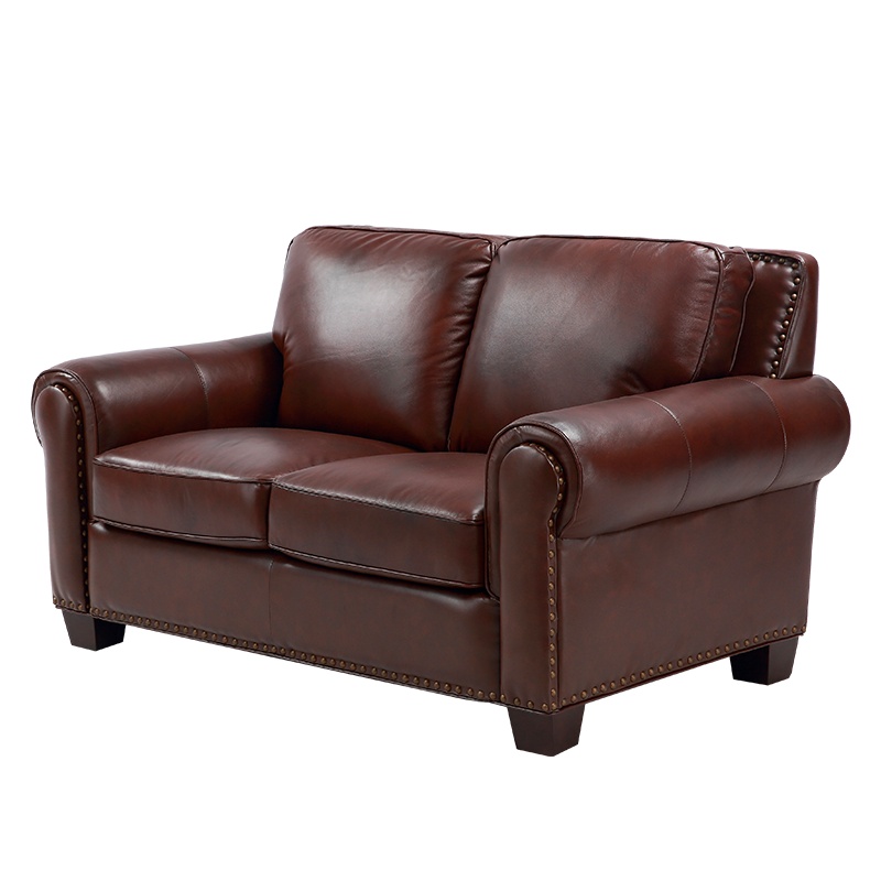 慕容美式真皮沙发头层牛皮沙发客厅小户型现代简约双人沙发皮质