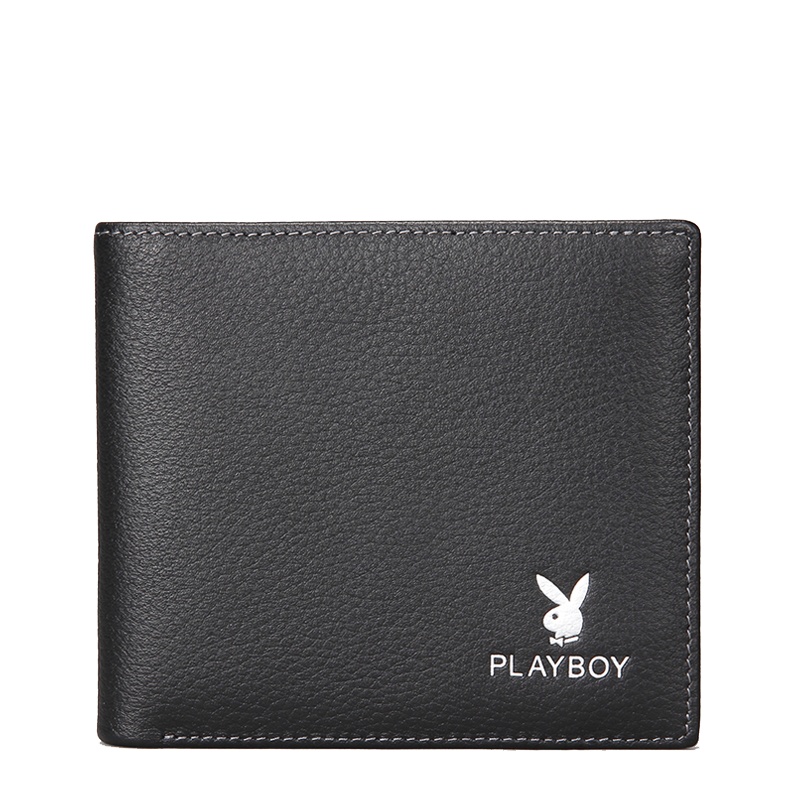 花花公子男士钱包2019新款短款学生羊皮简约真皮青年薄款软皮夹潮