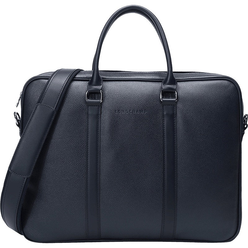 LONGCHAMP 珑骧 男士 LE FOULONNE系列牛皮手提单肩包公文包大号 2122 021