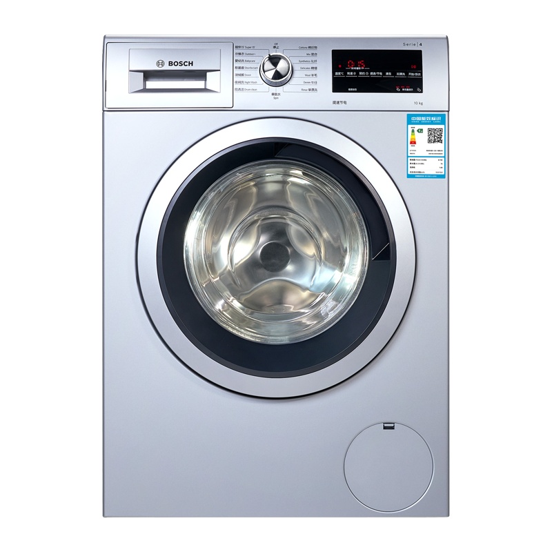 博世(BOSCH) 10公斤 变频滚筒洗衣机 除菌 婴幼洗 筒清洁15分钟快洗(银色)XQG100-WAP242682W
