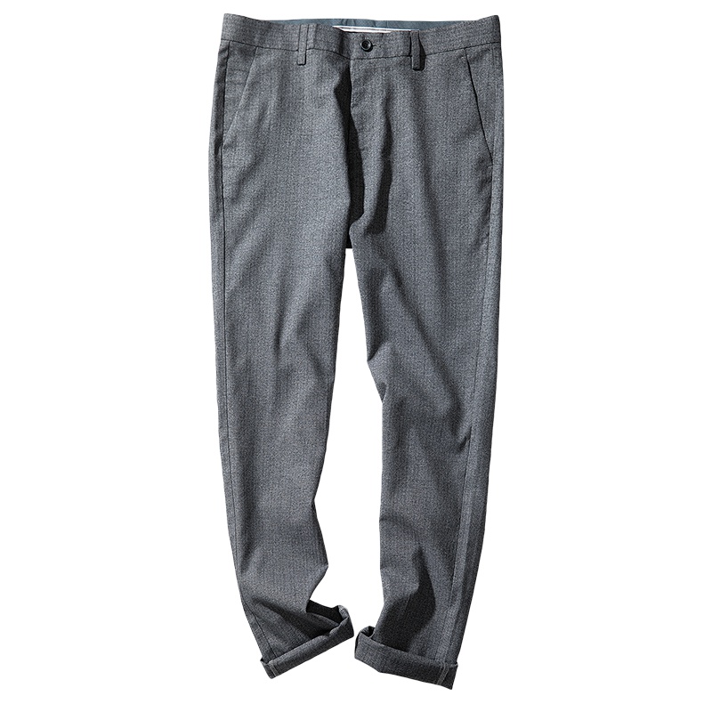 千纸鹤男士商务休闲裤2019韩版潮流修身长裤时尚简约裤子男70128