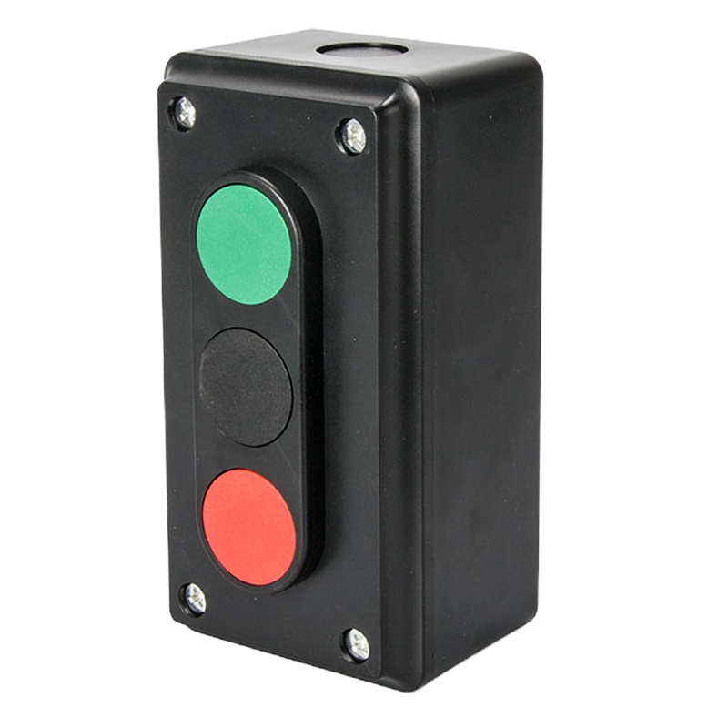正泰 NP2-E3001 启停控制按钮上下停红绿黑三档按钮开关自复位 黑色 (单位:个)