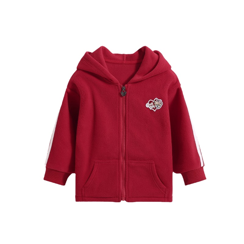 精典泰迪女童加厚摇粒绒外套秋冬装拉链上衣衣服宝宝新款