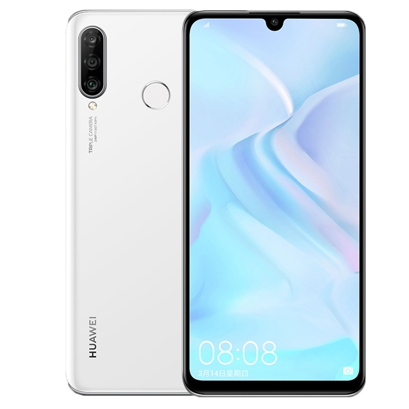 华为/HUAWEI nova 4e AI超广角三摄 4GB+128GB 珍珠白 移动联通电信4G全网通拍照手机