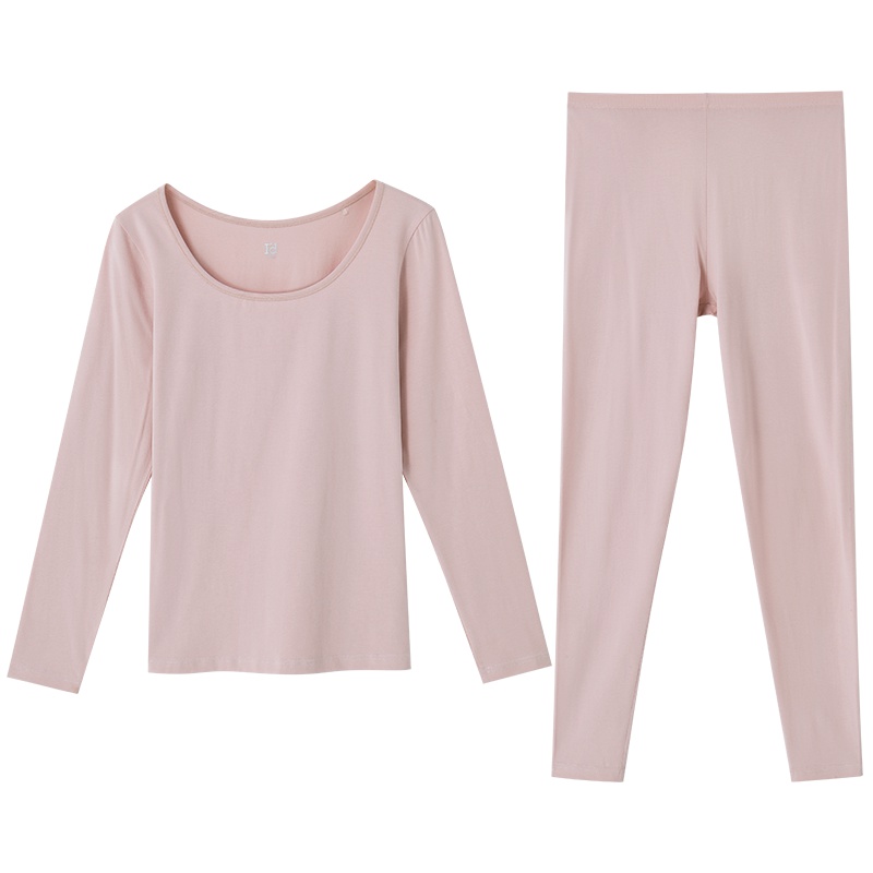 爱帝2019年新款情侣保暖内衣男女基础款打底学生秋衣秋裤女套装