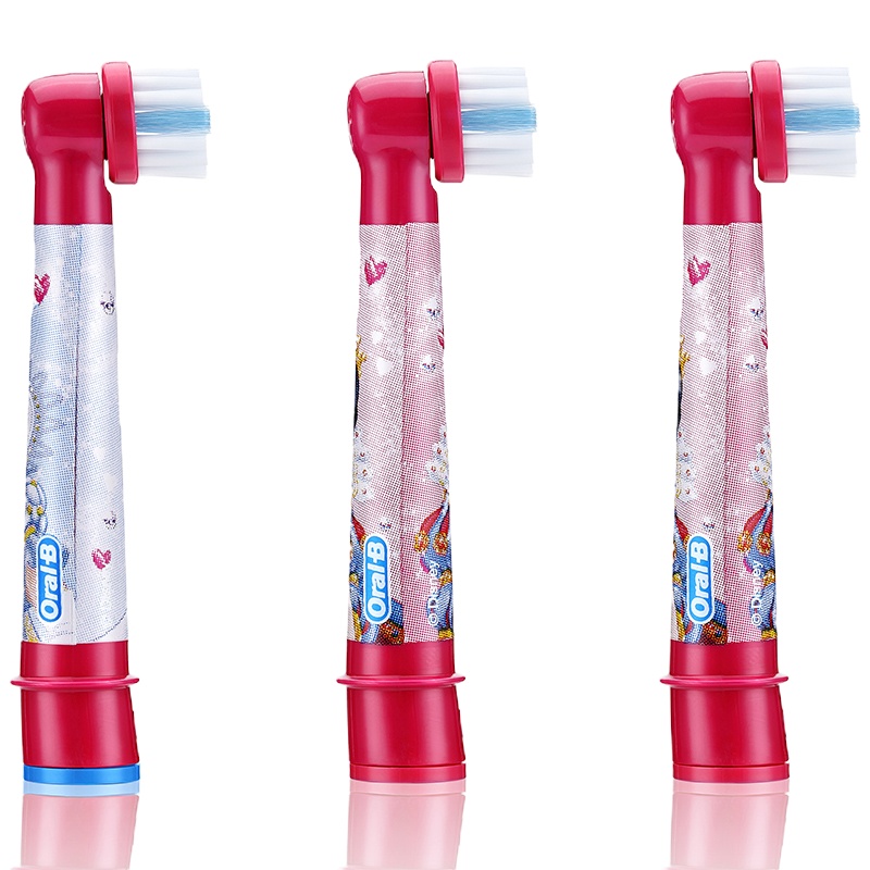 德国进口 欧乐-B(Oral-B)儿童电动牙刷头 3支装 适用DB4510K,D10,D12儿童电动牙刷 公主图案