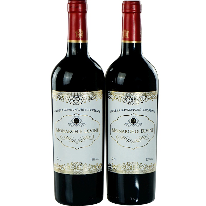 【小do且饮且生活】西班牙原瓶进口15度莫纳奇中级酒庄红酒重型瓶双支装750ml精美上市