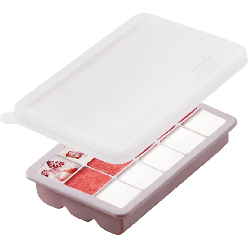 babycare婴儿硅胶辅食盒 15宫格分格冷冻冷藏保鲜储存便携宝宝辅食分装 维拉紫