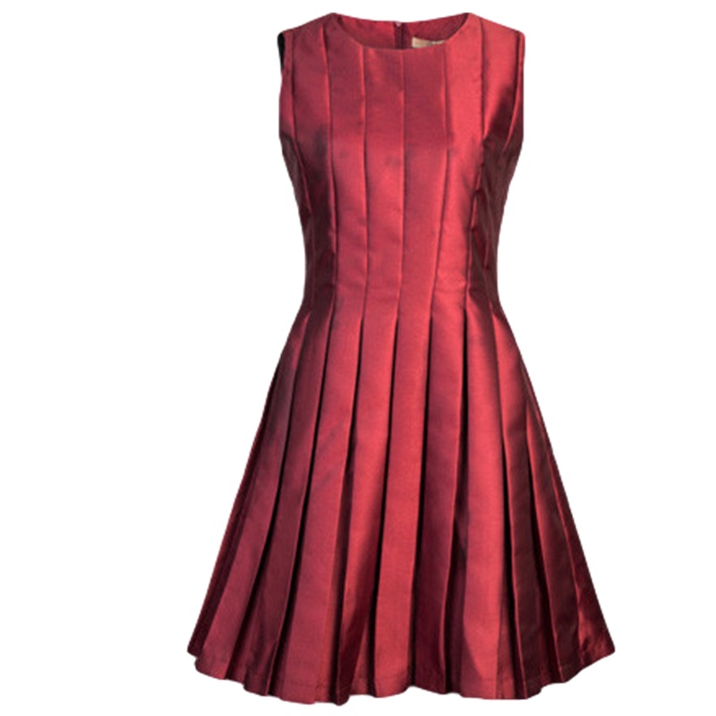 【福利款】拉夏贝尔百褶圆领套头连衣裙