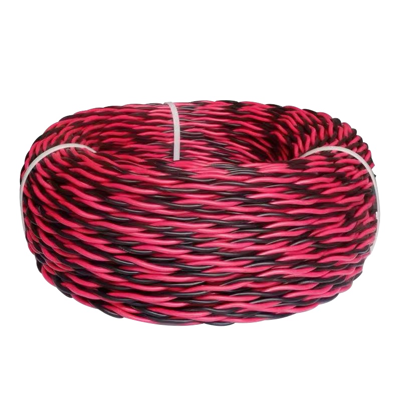 国标花线家用消防线照明灯头线RVS双绞电源线2芯0.5 0.75 1.0 2.5平方电源线 红蓝RVS2芯2.5 50米