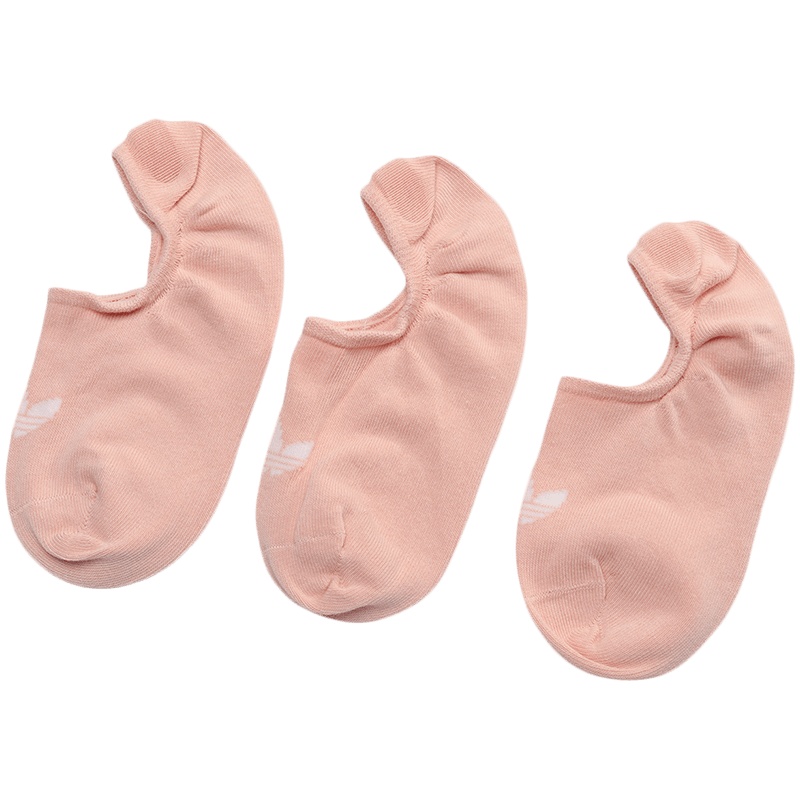 阿迪达斯三叶草均码配件袜子三双装运动休闲船袜GD3563