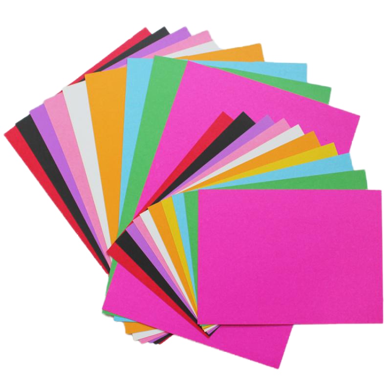 彩色卡纸8K折纸手工纸软硬厚卡纸材料手工剪纸儿童50张10色套 16K/10色各2张20张