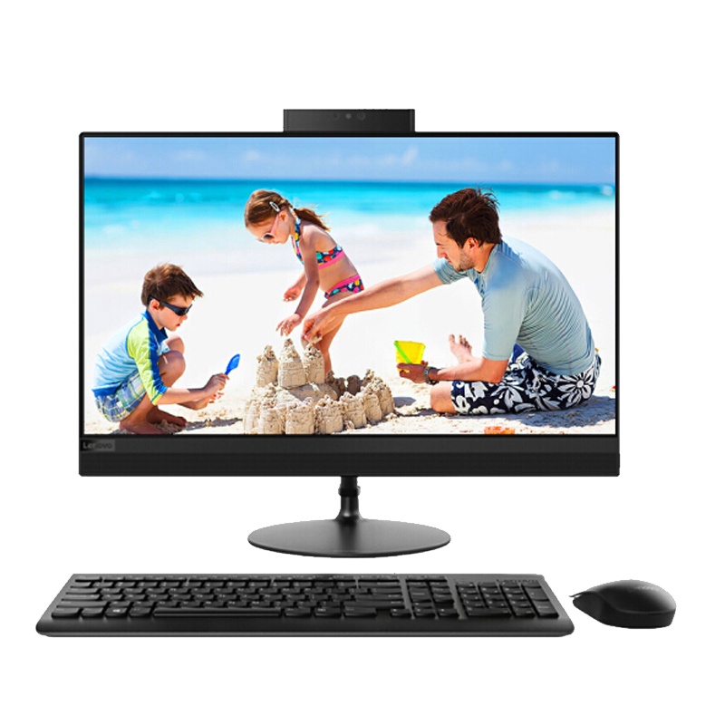联想(Lenovo)AIO 520-24 23.8英寸办公致美一体机电脑(A6-9500 4GB 1TB 集显 W10h)黑色