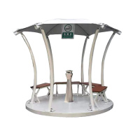 文明吸烟岗亭 室内吸烟室 白色 直径4000x3000mm高 含安装(套)