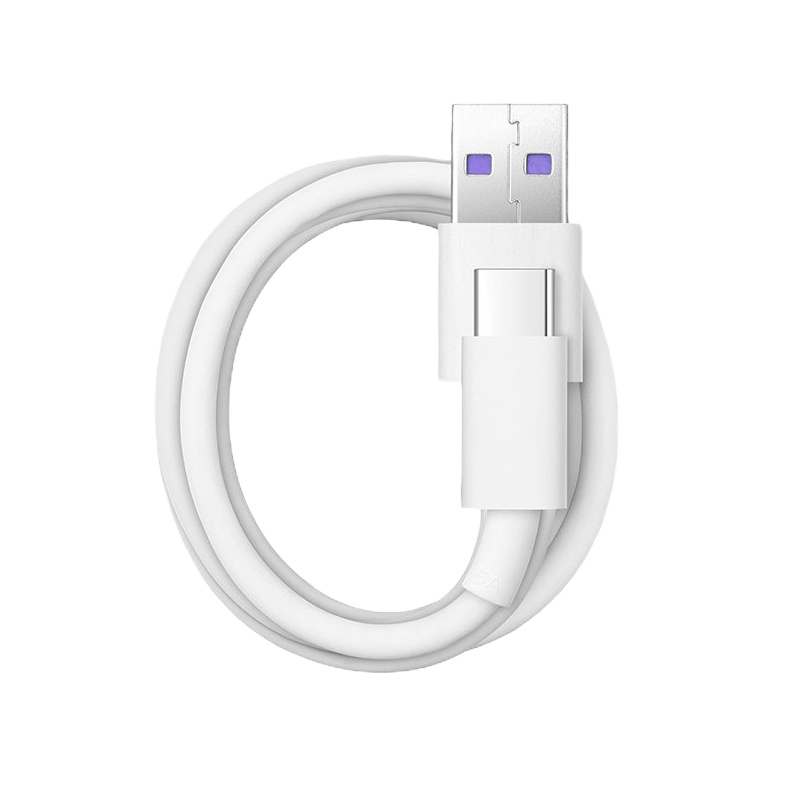 HUAWEI/华为原装安卓数据线 充电线 5A快充/TypeC接口 华为/荣耀手机适用 1米 白色AP71