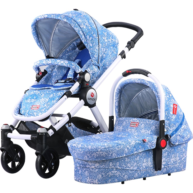 BACIUZZI帕琦婴儿推车高景观宝宝手推车轻便折叠可坐可躺儿童四轮避震bb车 B-MW5 0-36个月