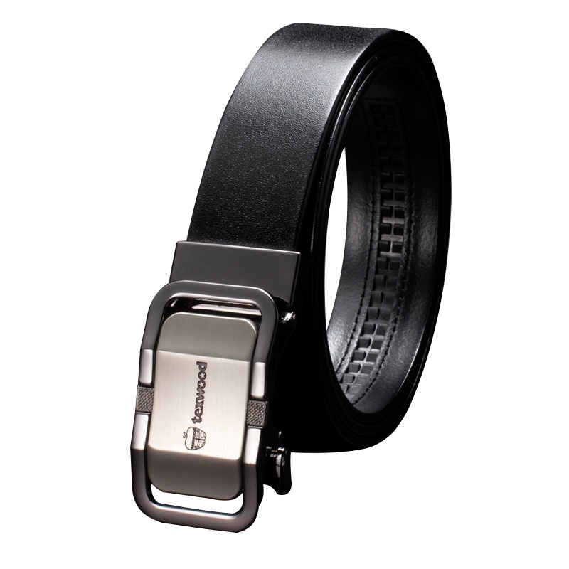 texwood 萍果牌皮带男休闲真皮腰带男士自动扣头层牛皮商务百搭时尚裤腰带礼盒装