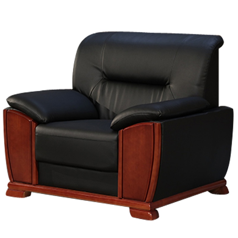 瑞丰杰西皮单人位办公沙发RJ-SF011黑色