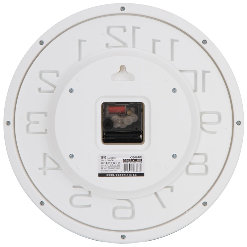 得力8948 挂钟30cm(12寸)颜色随机(单位:个)