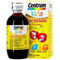 Centrum善存婴幼儿童口服液200ml/瓶装樱桃味B族儿童补充铁补血改善缺铁贫血补VB+铁0-12岁复合型 澳洲进口