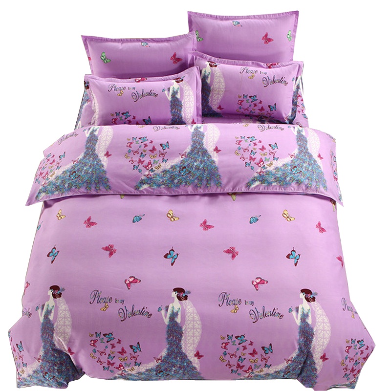 高品质加厚四件套 200*230CM 床单被套床上用品多花可选 亲肤舒适 四季可用 秋冬四件套AWANHOO A118