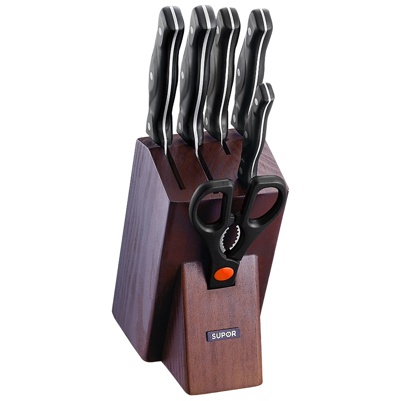 苏泊尔(SUPOR)全套厨房刀具TK1609E 锋刃系列Ⅱ 7件套 不锈钢厨房家用刀具多用组合套装