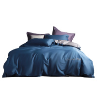 恒源祥60S纯棉四件套100全棉轻奢风纯色简约床单被套床上用品