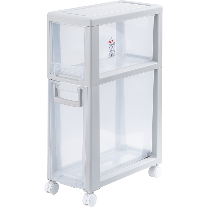 JEKO&JEKO塑料夹缝柜移动收纳柜抽屉式收纳箱储物柜卫生间整理柜玩具衣服厨房儿童浴室置物架二层 SWB-5598