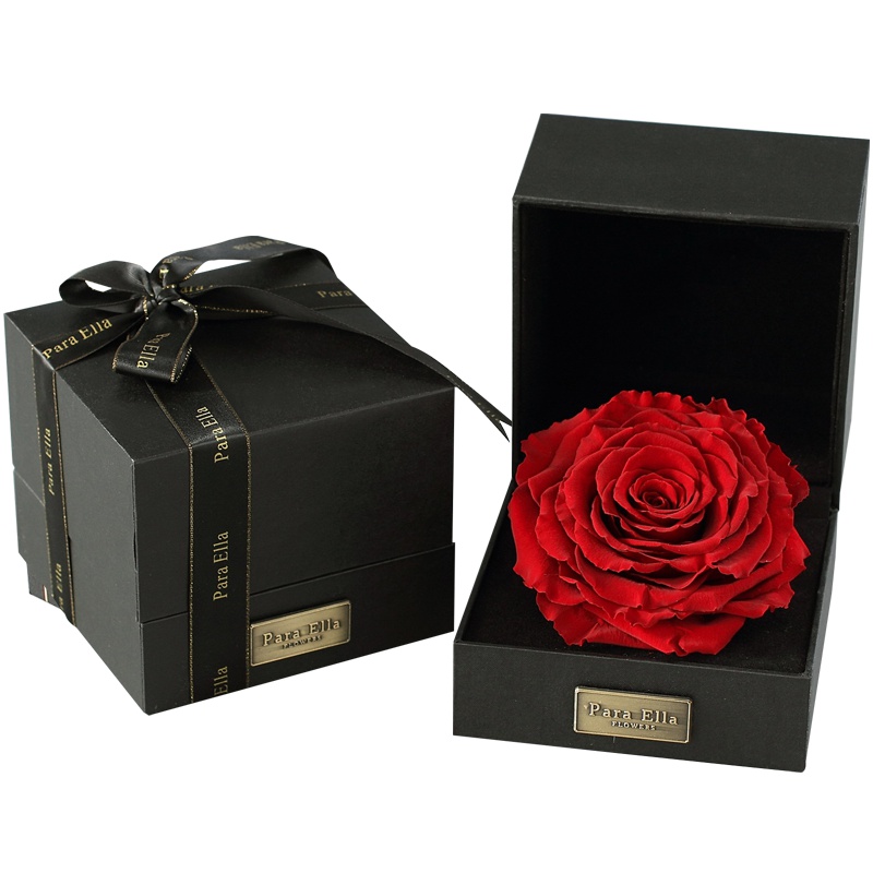 Para Ella 002系列四色巨型玫瑰花进口永生花礼盒同城鲜花速递女神节情人节 礼物生日纪念日礼物圣诞节礼物送女生